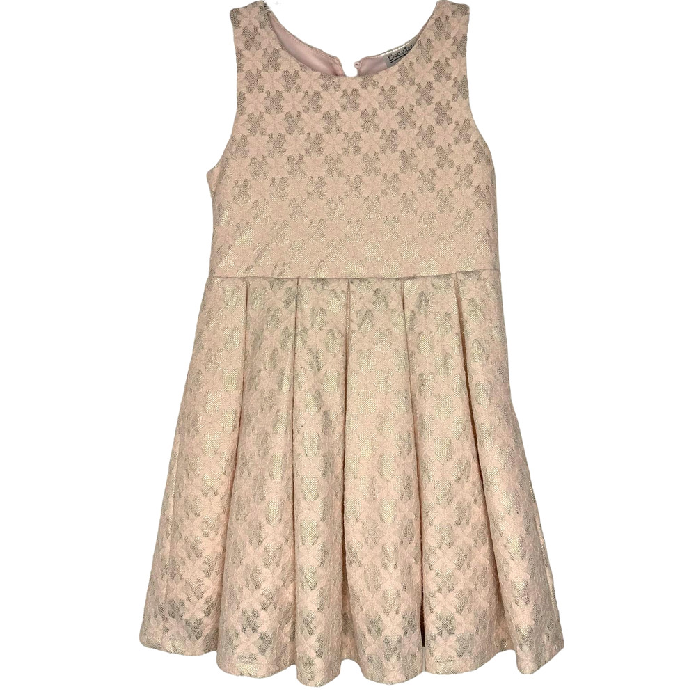 Beautees Little Girl Size 6 Princess Dress Peach & Gold Lined Sleeveless #B02